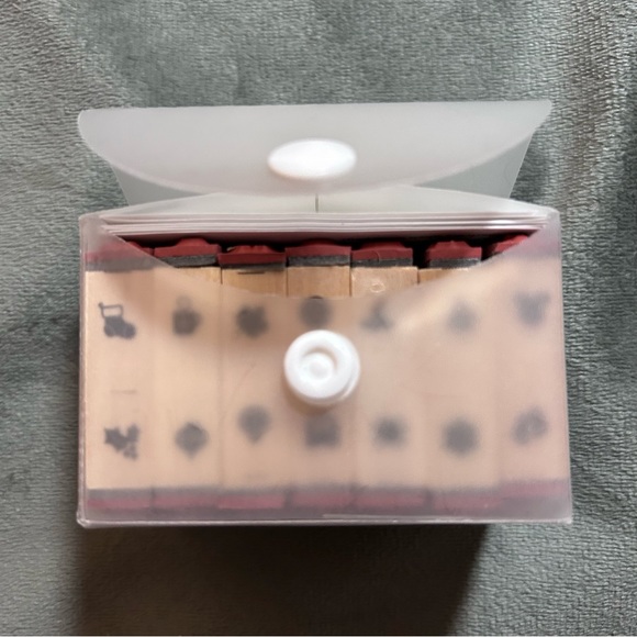 Stampin’ Up! 28 double sided Mini wood stamps (56 images) with storage box - Picture 2 of 4